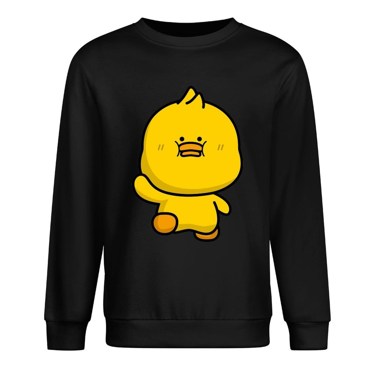 Front Patterned Long Sleeve TopStreet Double-Stitched