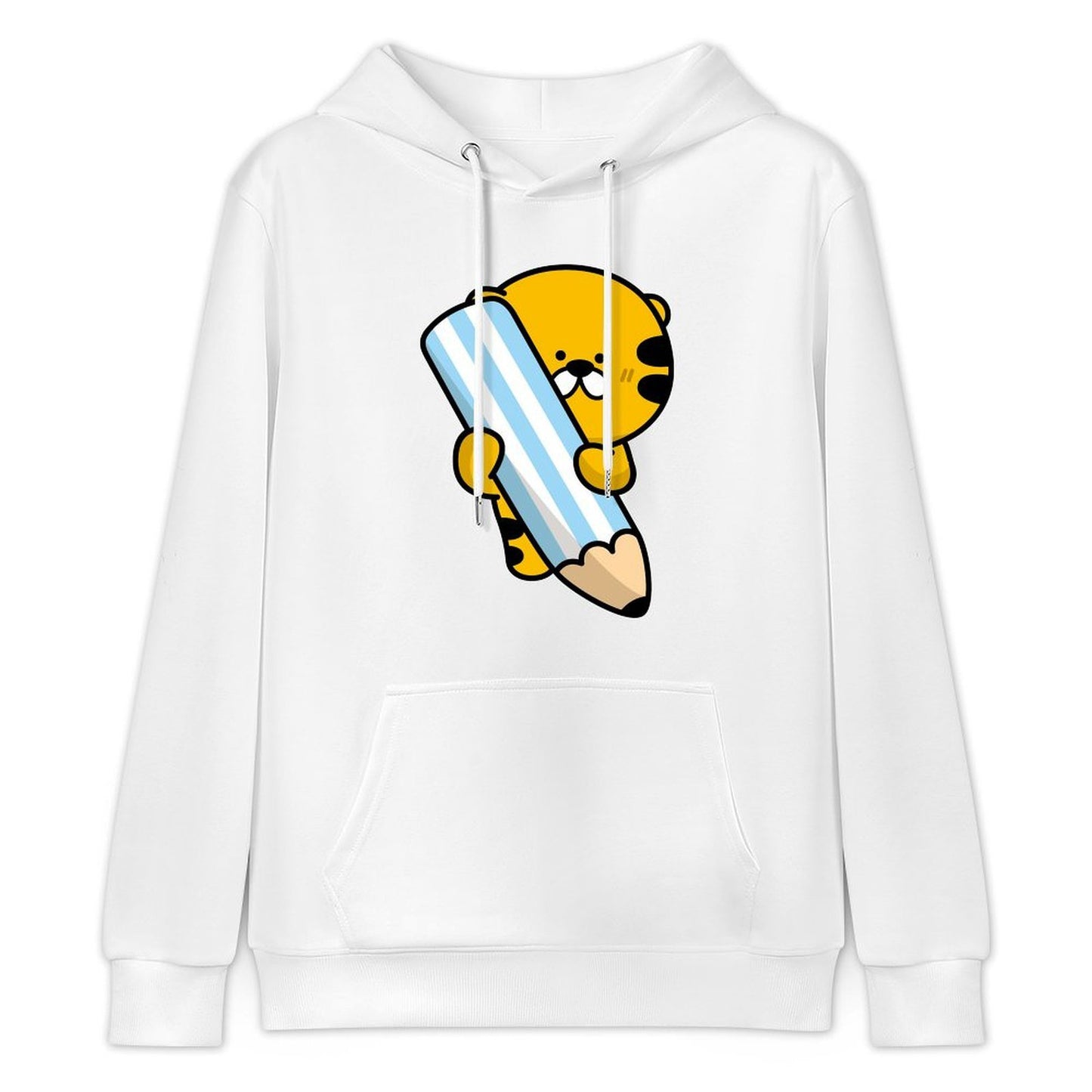 Recycled Solid Front Graphic Hoodies