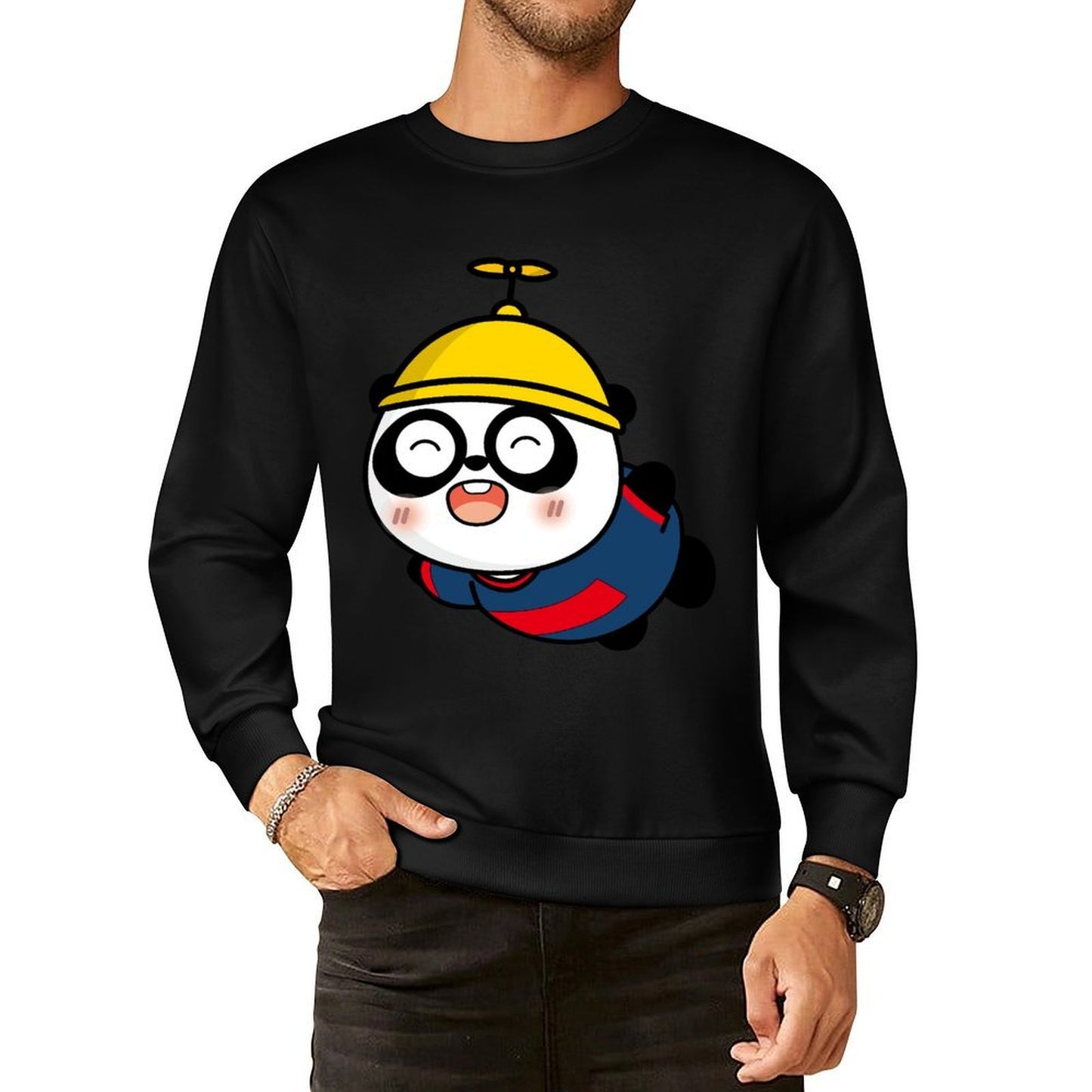 Front Patterned Long Sleeve TopColorfast Signature