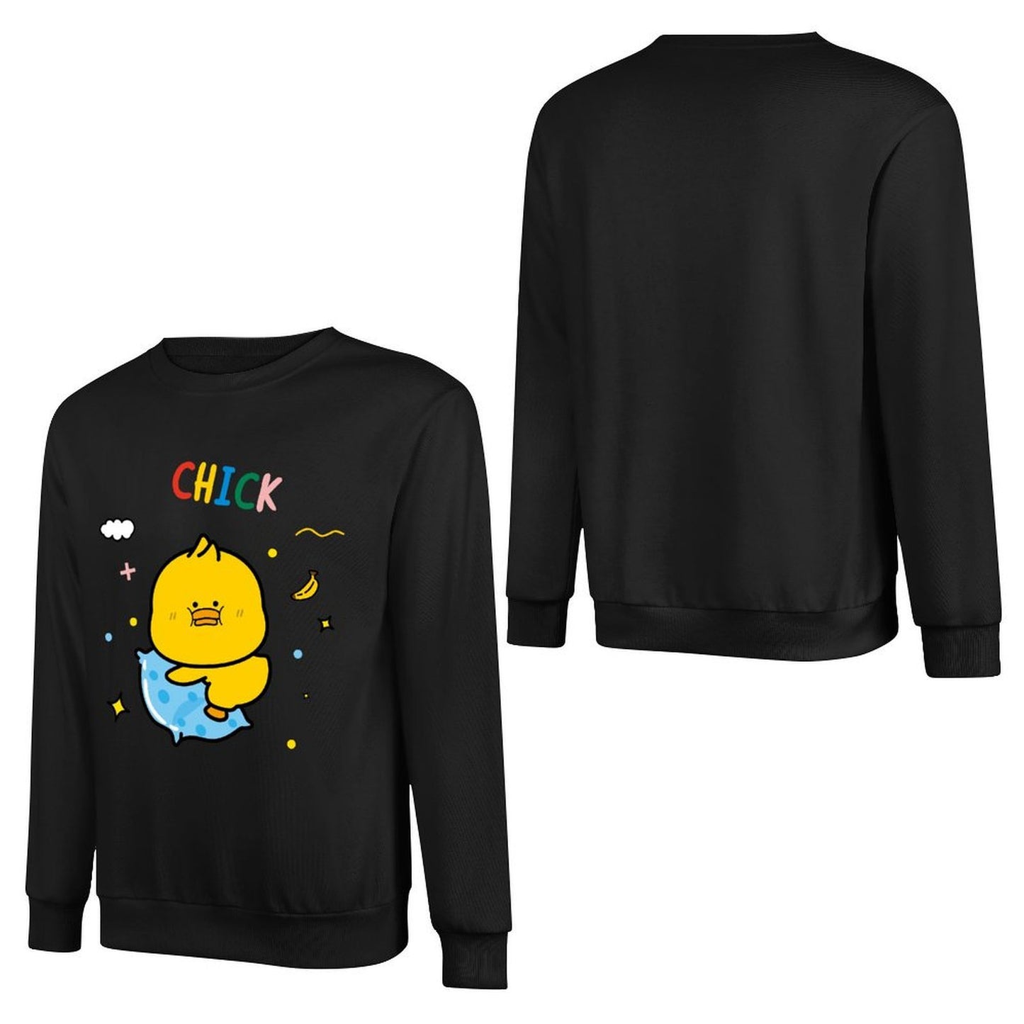 Front Patterned Long Sleeve TopHeavyweight Sport