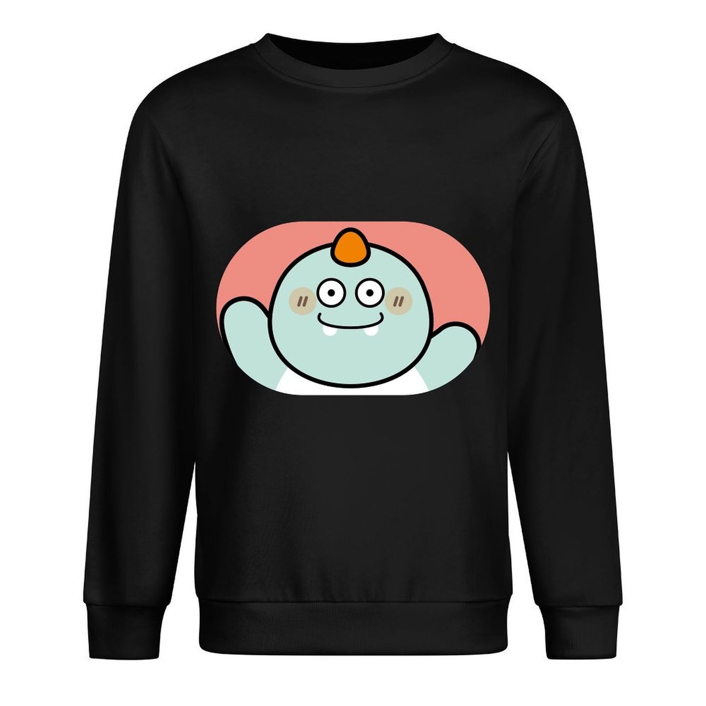 Front Patterned Long Sleeve TopDouble-Stitched Eco / Sustainable