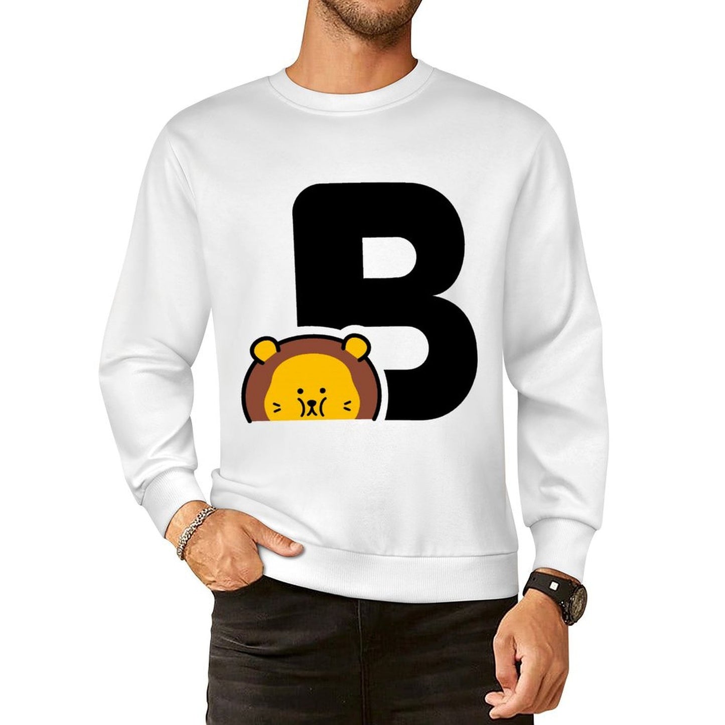 Front Patterned Long Sleeve TopModernFit ActiveStyle