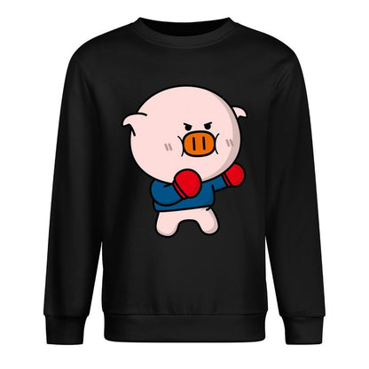 Front Patterned Long Sleeve TopSoft-Touch Crew Neck