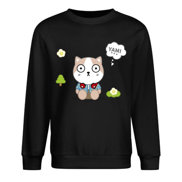 Front Patterned Long Sleeve TopCrewneck BasicSeries