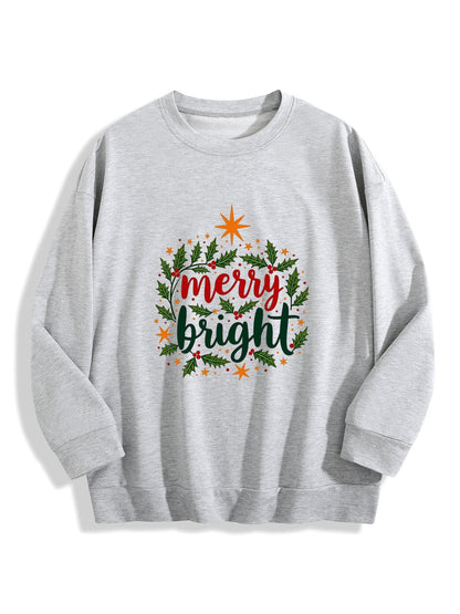 Customizable Christmas-themed long-sleeved Christmas Merry