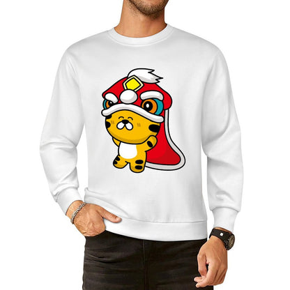 Front Patterned Long Sleeve TopBatch-Printed EasyStyle