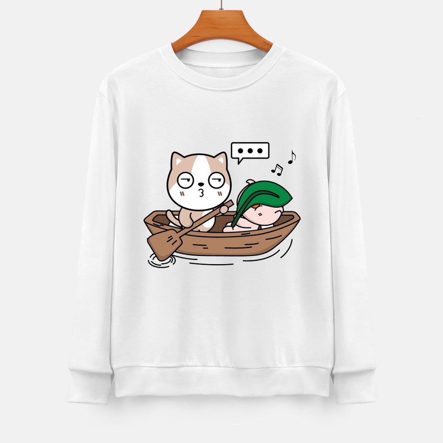 Front Patterned Long Sleeve TopPure Everyday