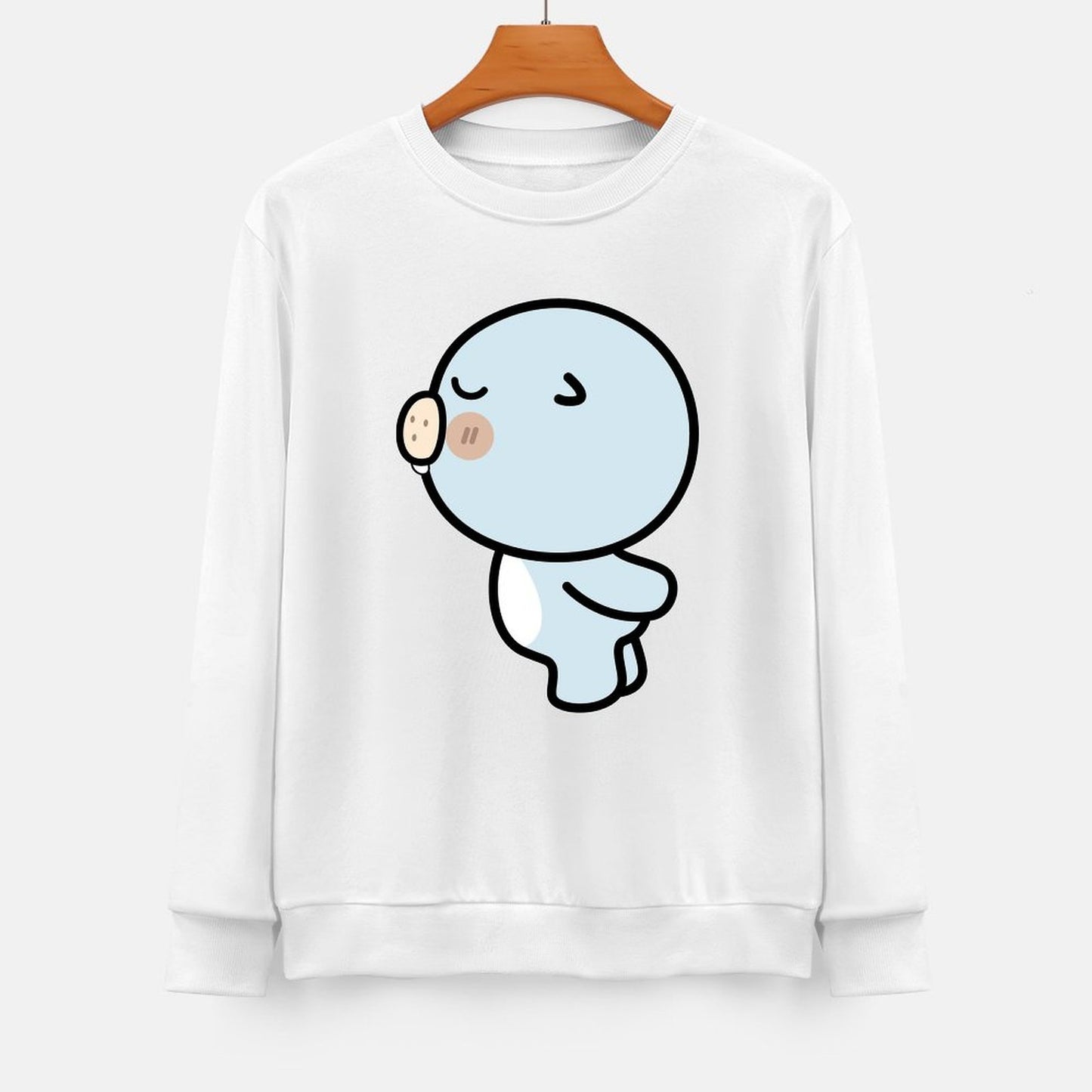 Front Patterned Long Sleeve TopSleek Heat-Transfer