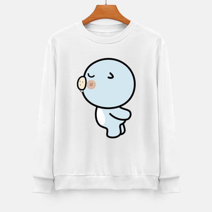 Front Patterned Long Sleeve TopSleek Heat-Transfer