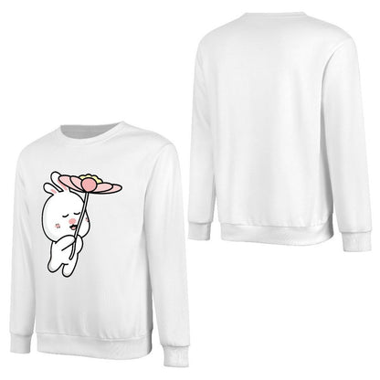 Front Patterned Long Sleeve TopRelaxFit Crewneck