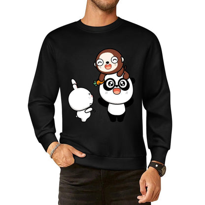 Front Patterned Long Sleeve TopCrew Neck Soft