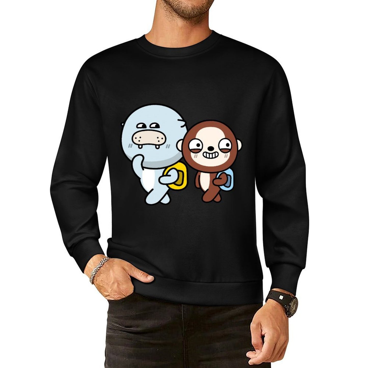 Front Patterned Long Sleeve TopClassicLine On-Demand