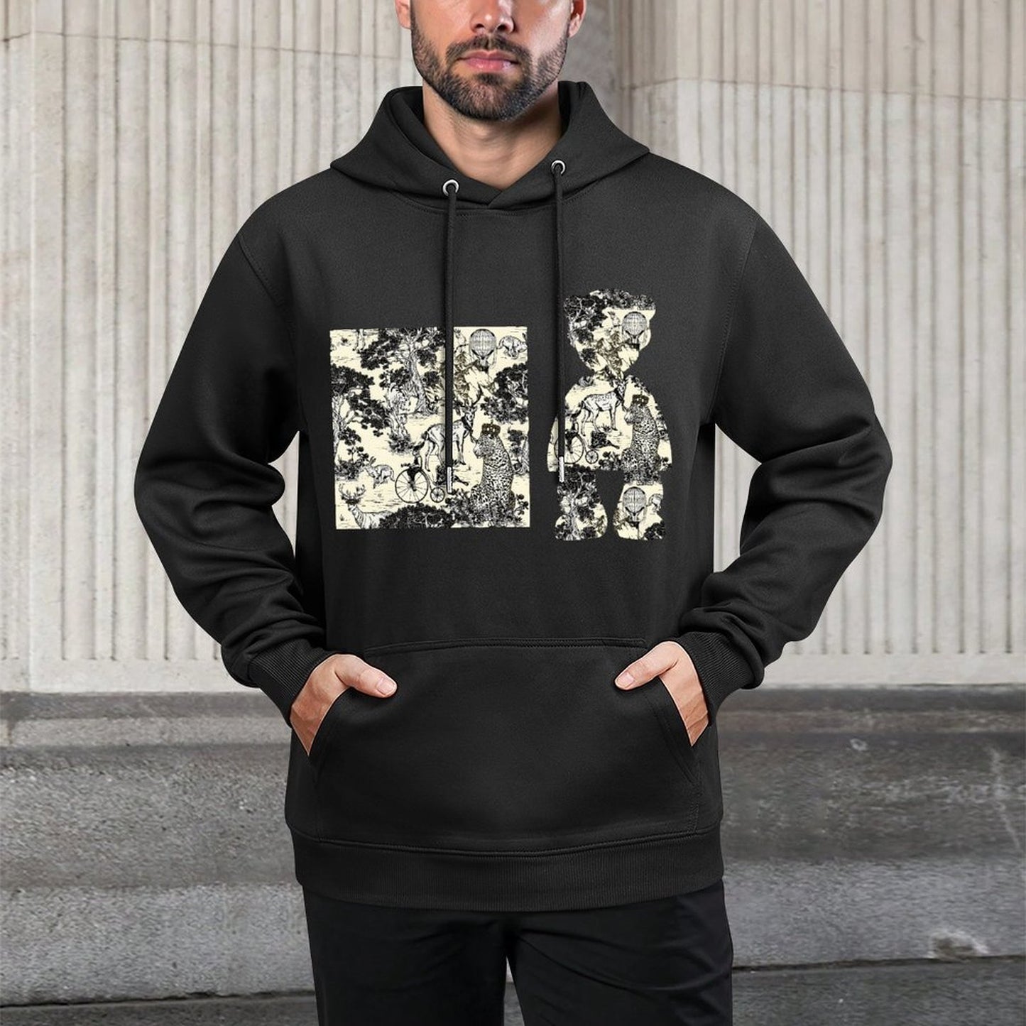 Hoodie Front PatternDurable Pure