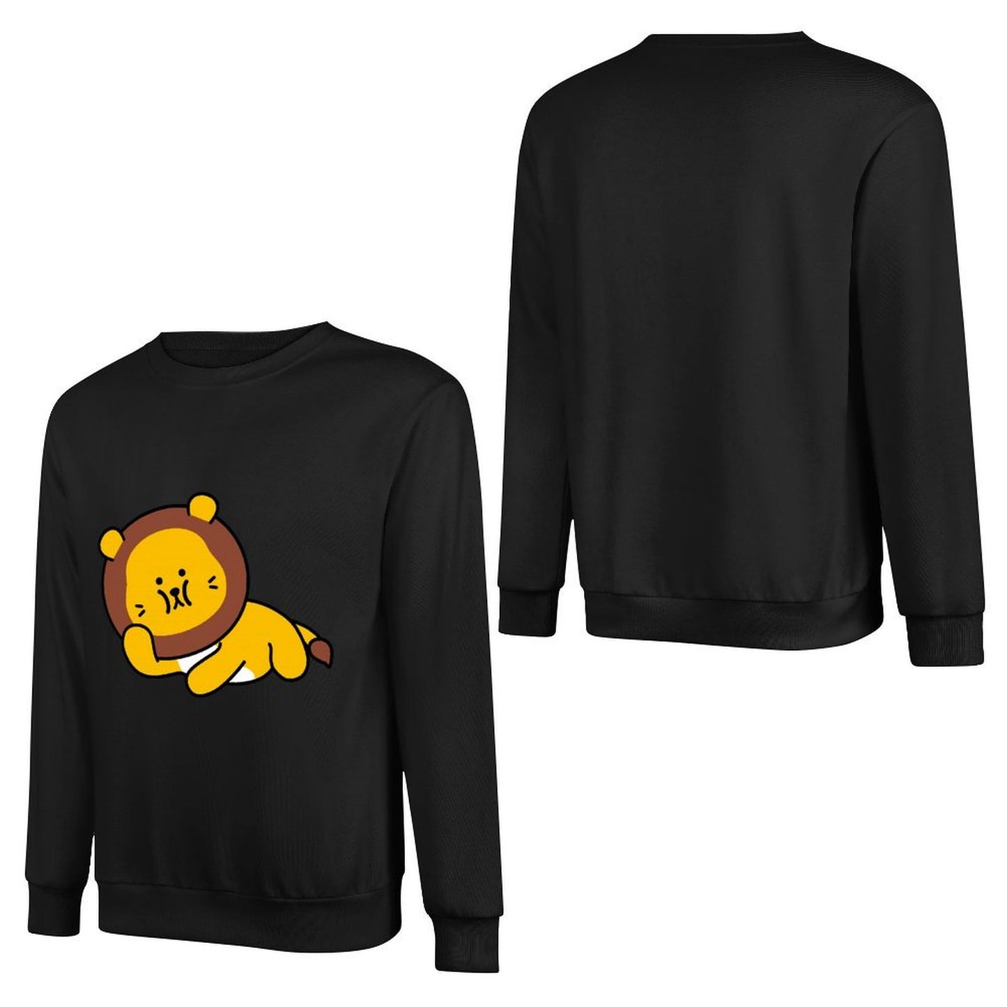 Front Patterned Long Sleeve TopDouble-Stitched CleanCut