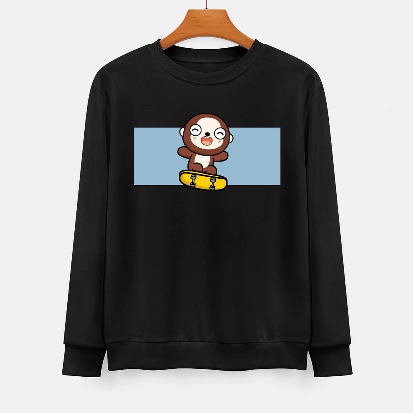  Front Patterned Long Sleeve TopEasy-Care Natural