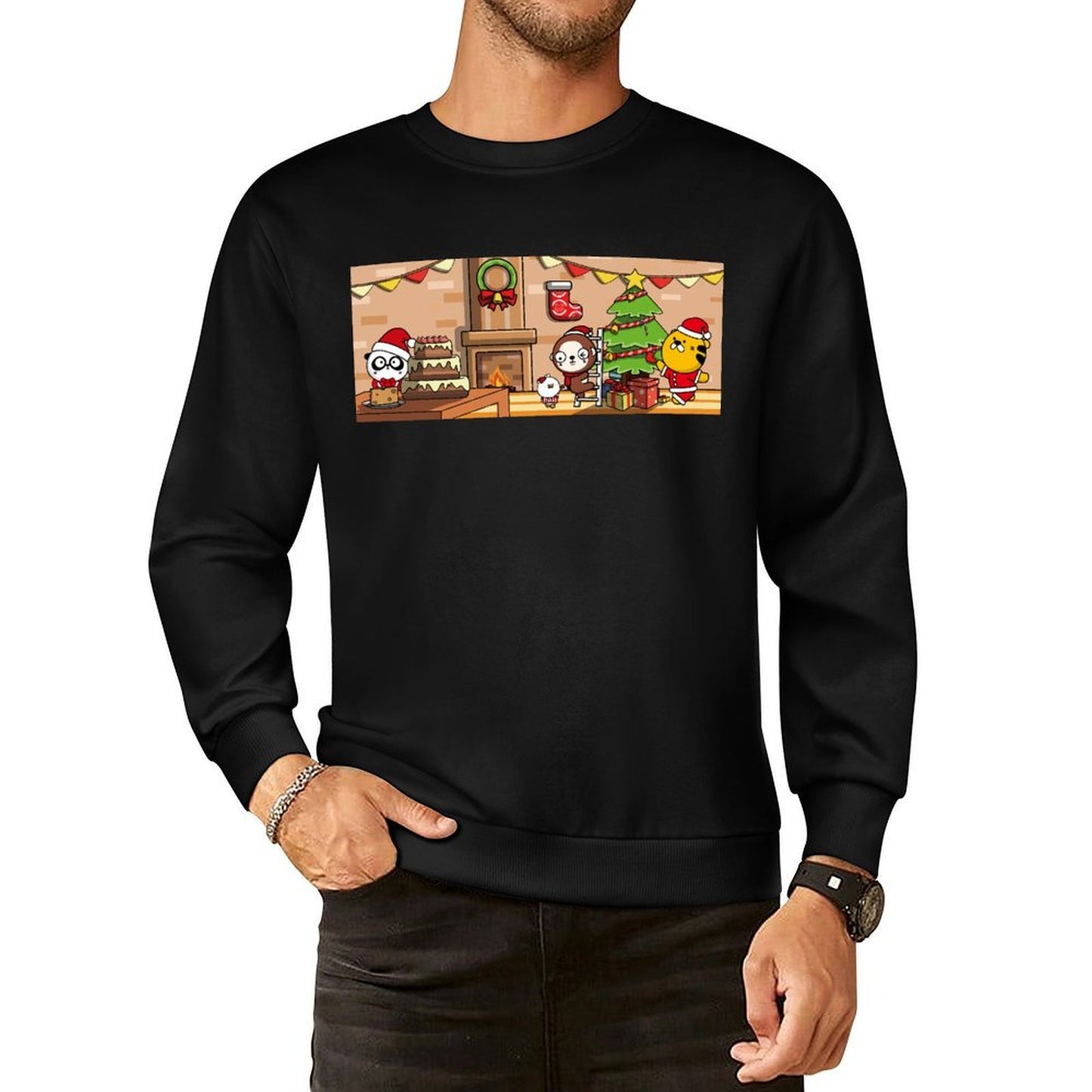 Front Patterned Long Sleeve TopCotton Refined