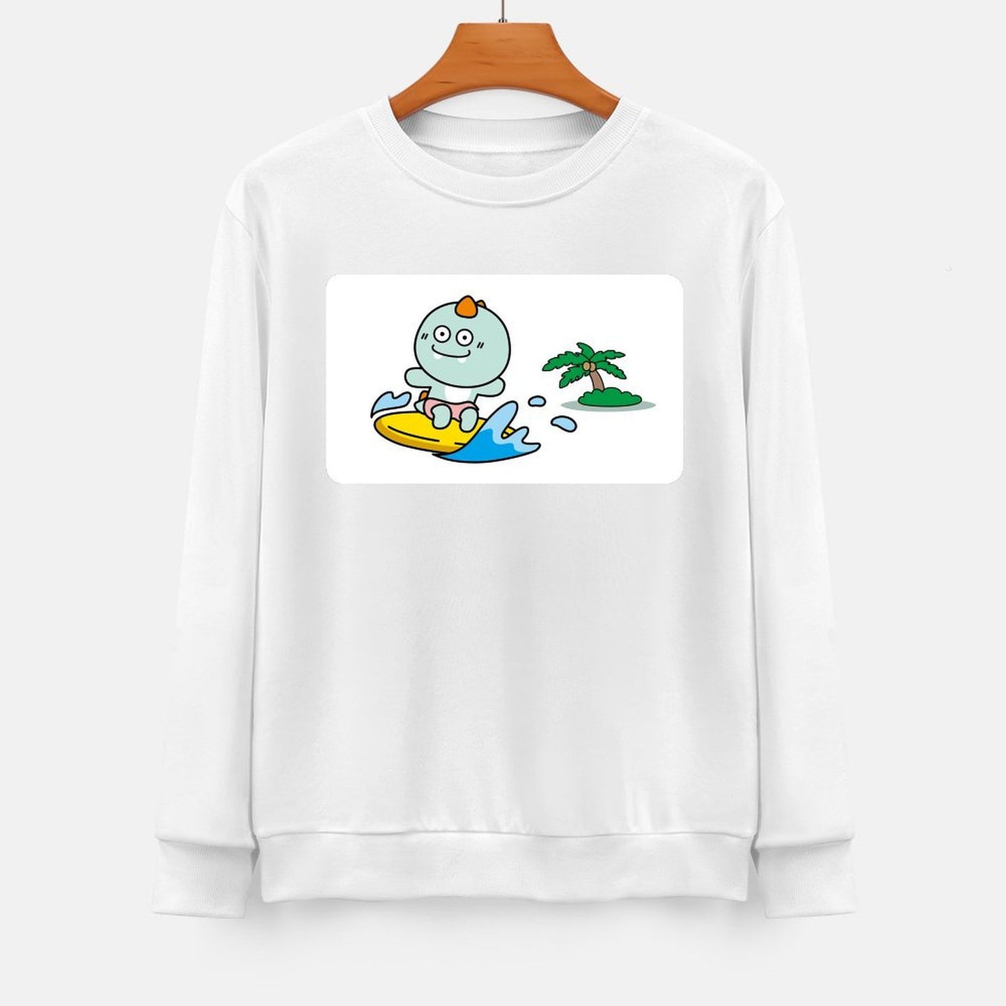 Front Patterned Long Sleeve TopSlim Fit Eco / Sustainable