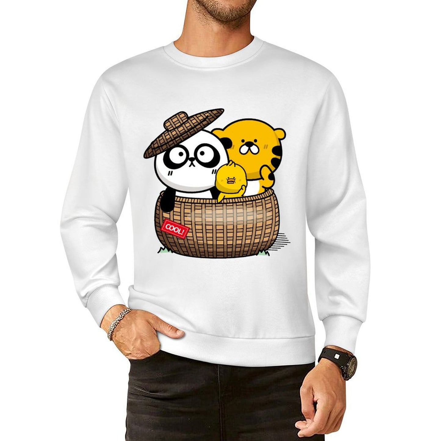 Front Patterned Long Sleeve TopDesign-Your-Own High-Quality