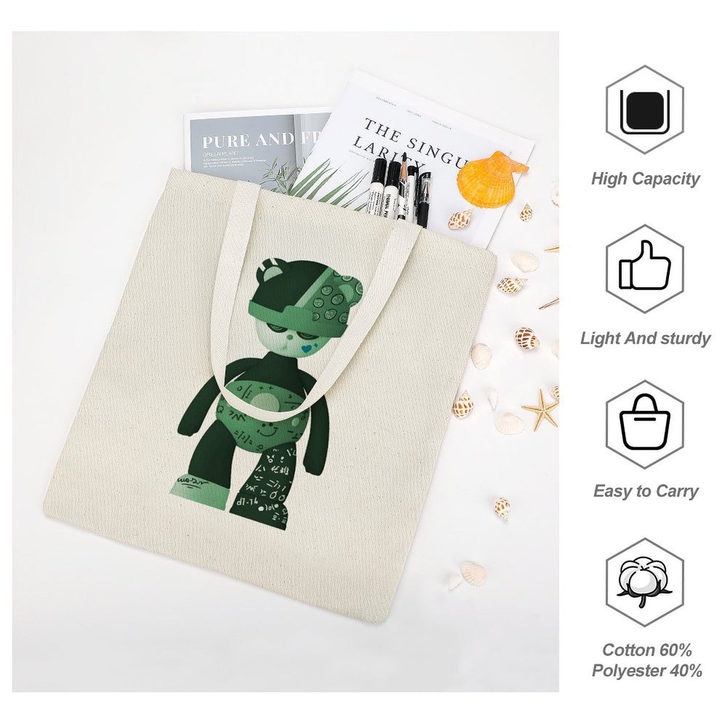 Canvas Tote Bag 6000107-1 Style 34x40cm