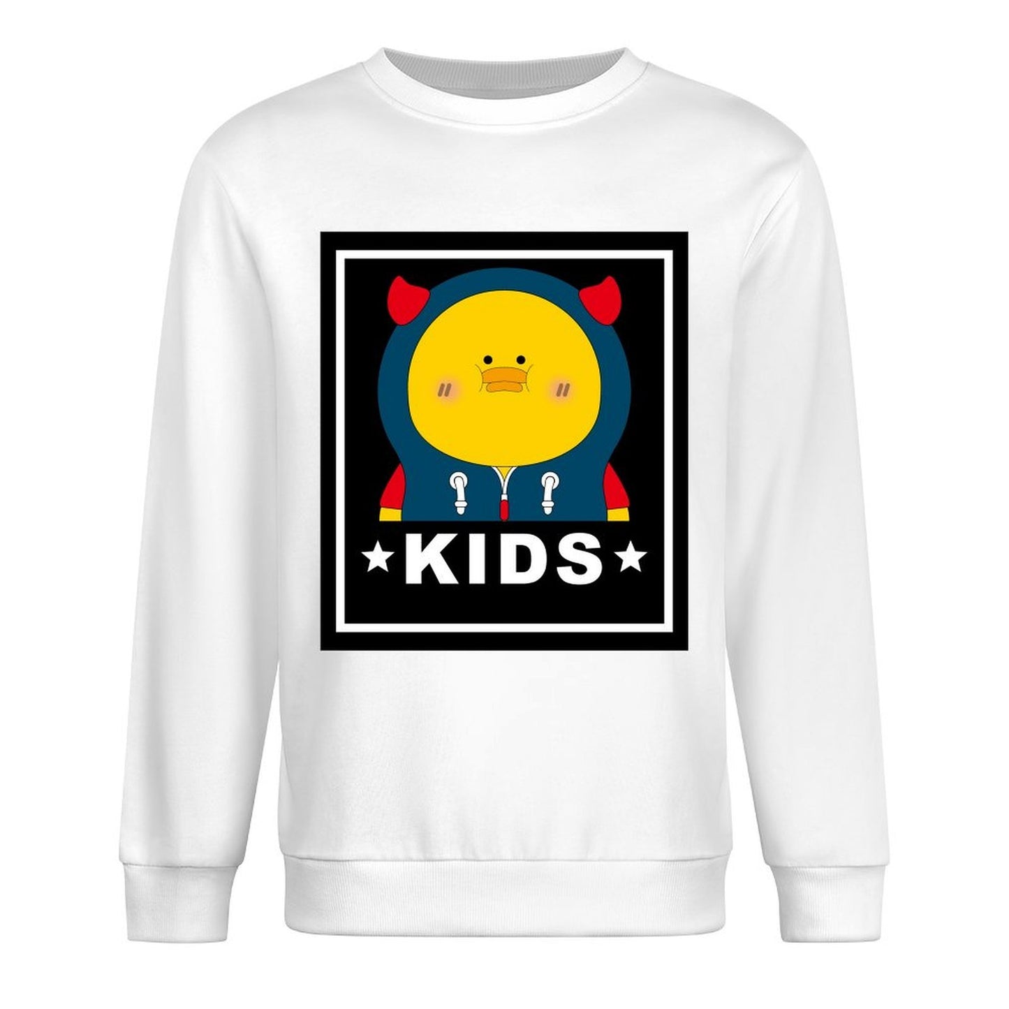 Front Patterned Long Sleeve TopNatural Regular