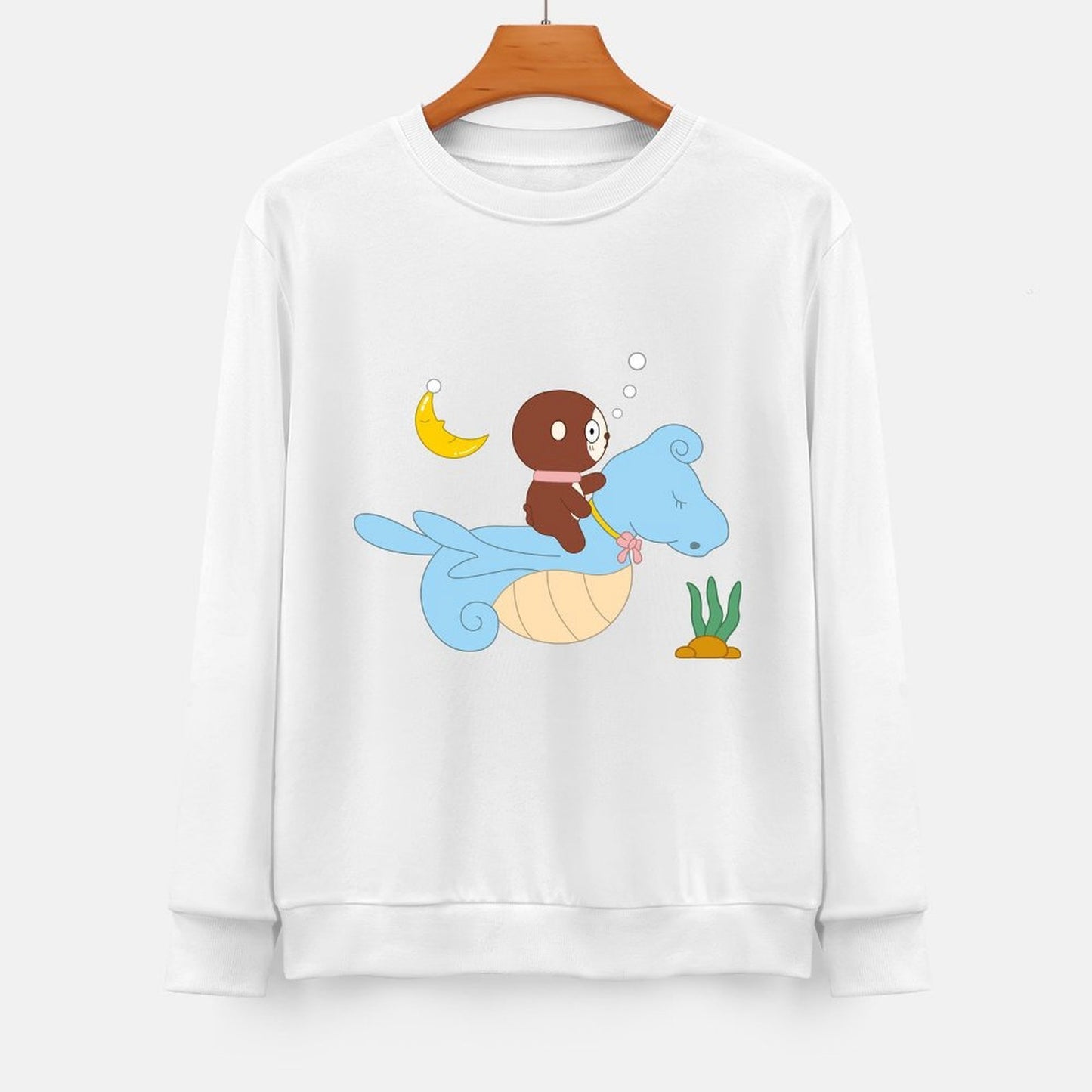 Front Patterned Long Sleeve TopClassicLine EverydayComfort