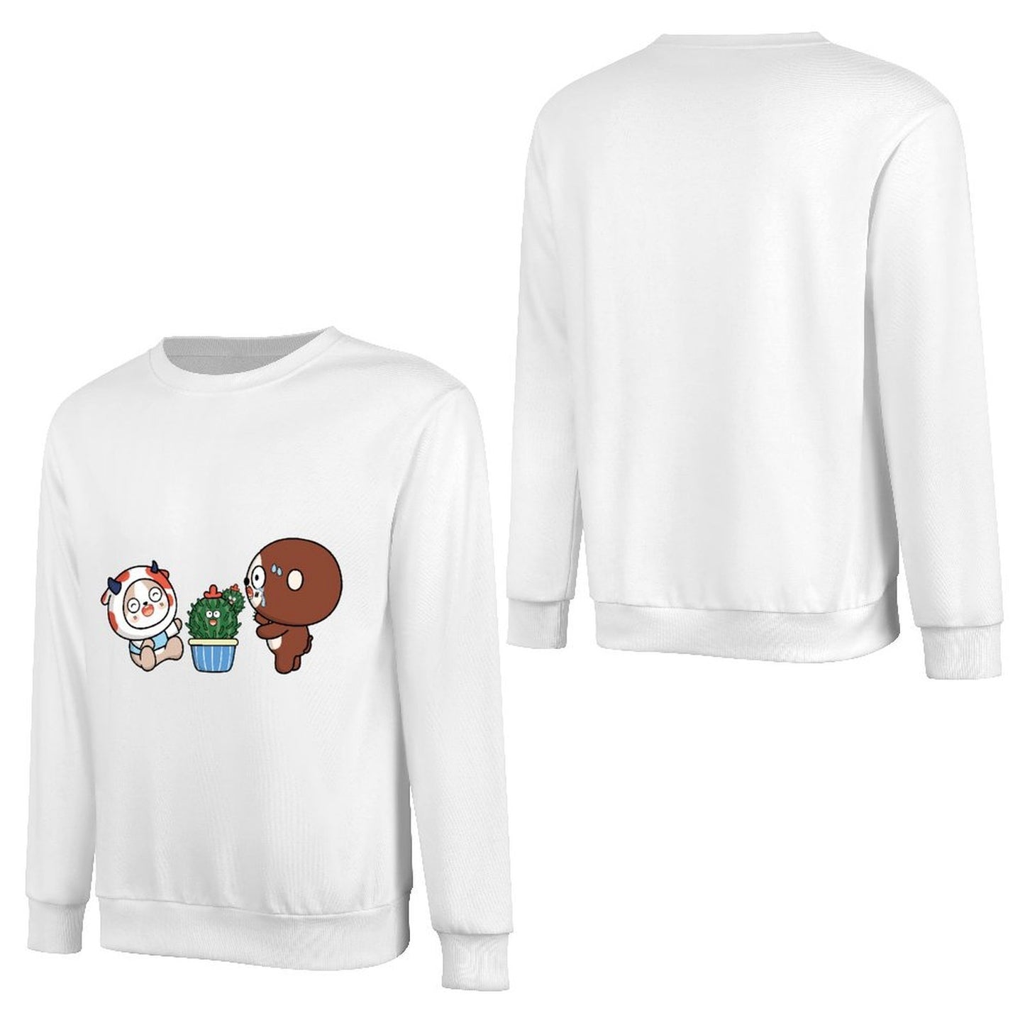 Front Patterned Long Sleeve TopBasic ClassicLine