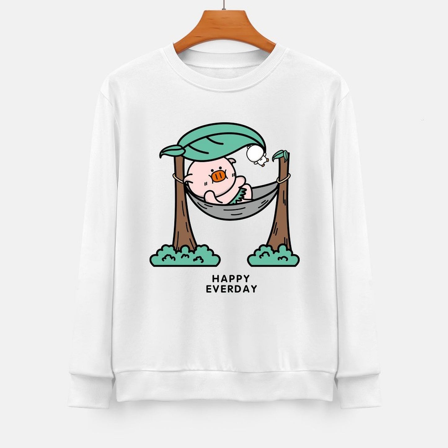 Front Patterned Long Sleeve TopEverydayComfort CityStyle