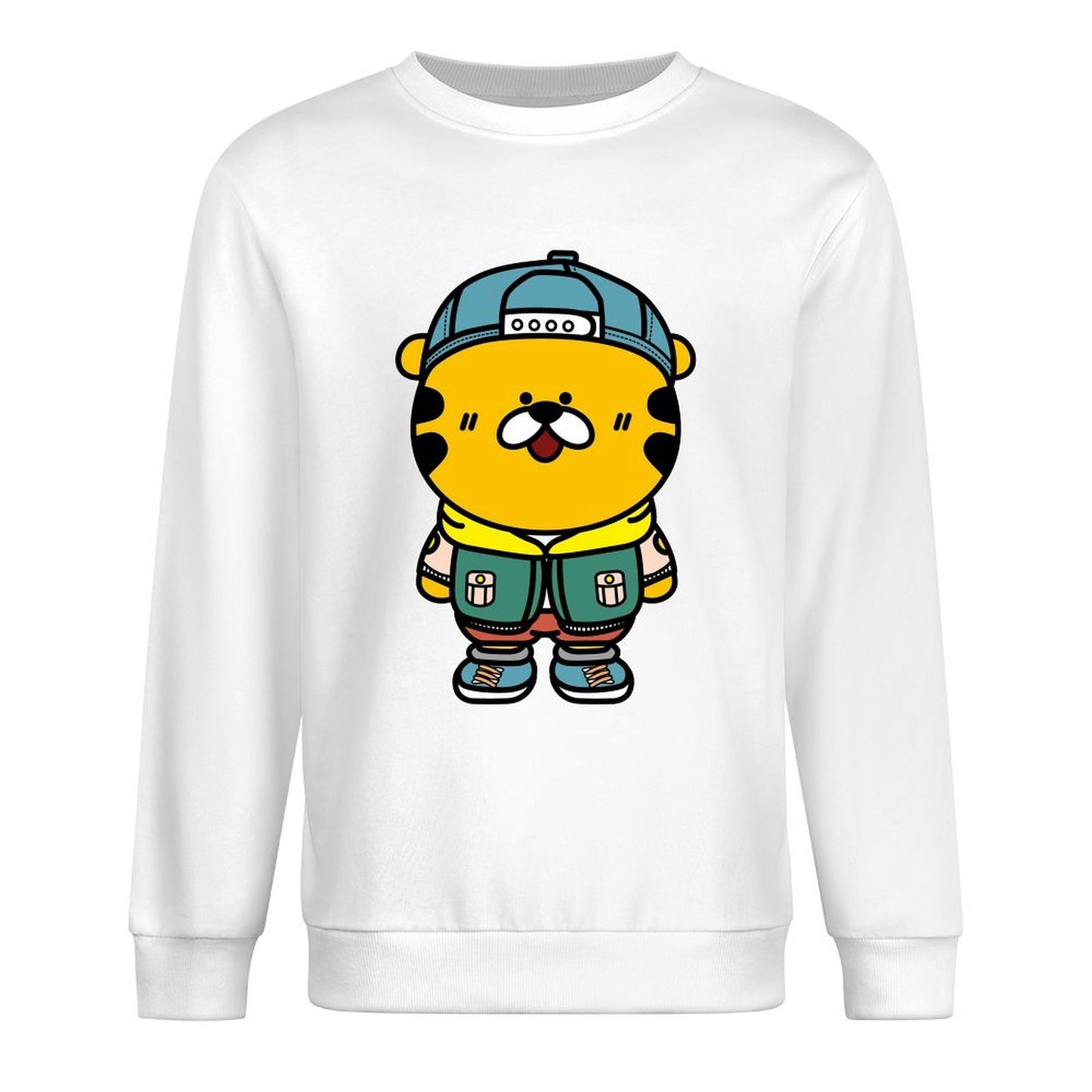 Front Patterned Long Sleeve TopBatch-Printed Heavyweight