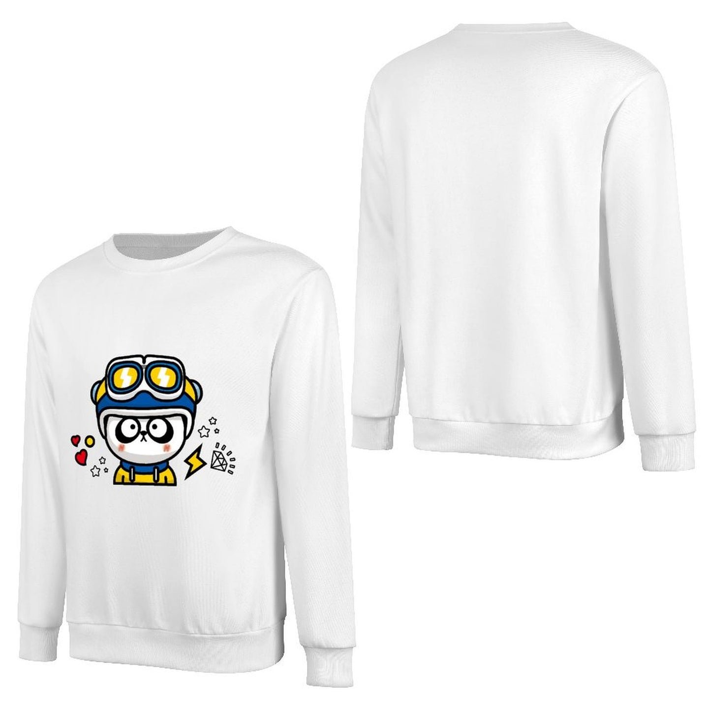 Front Patterned Long Sleeve TopPromotional Oversized