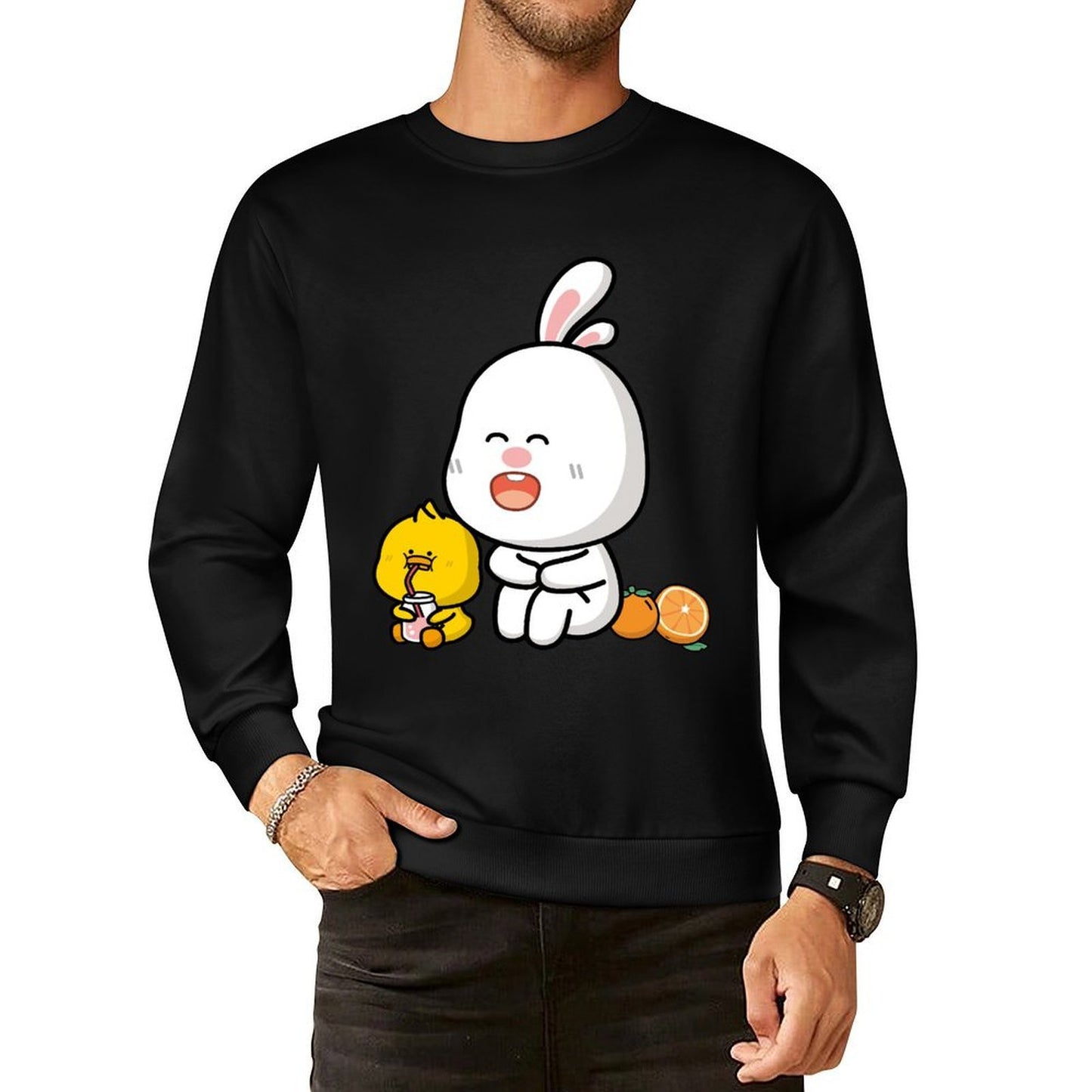 Front Patterned Long Sleeve TopPure 100% Cotton