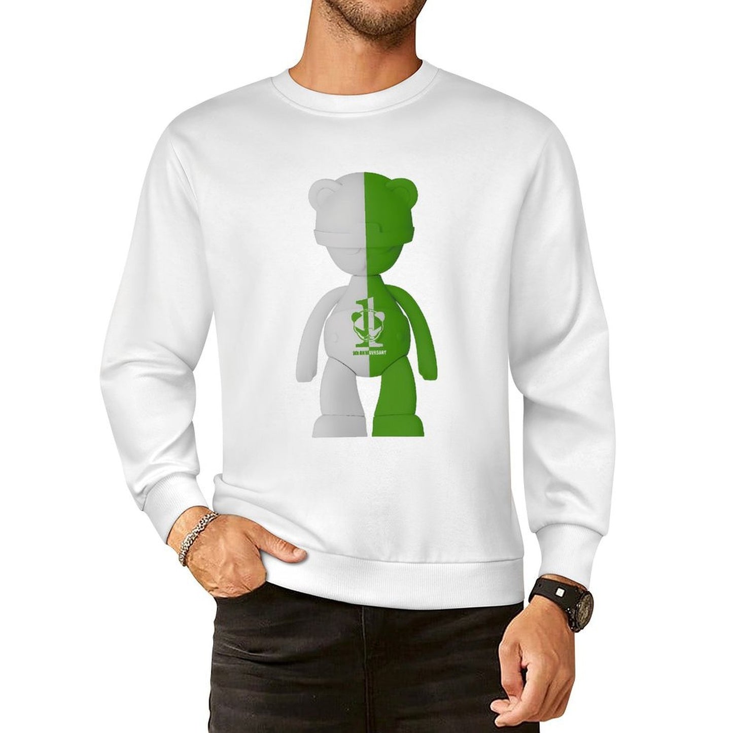 Long Sleeve With Front PatternOversized Shrink-Resistant