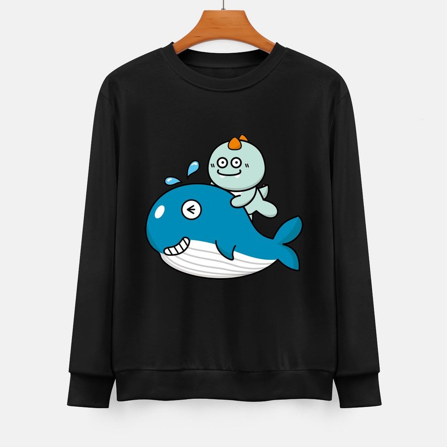 Front Patterned Long Sleeve TopShrink-Resistant EverydayTee