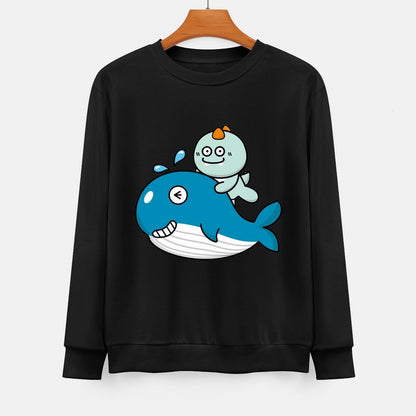 Front Patterned Long Sleeve TopShrink-Resistant EverydayTee