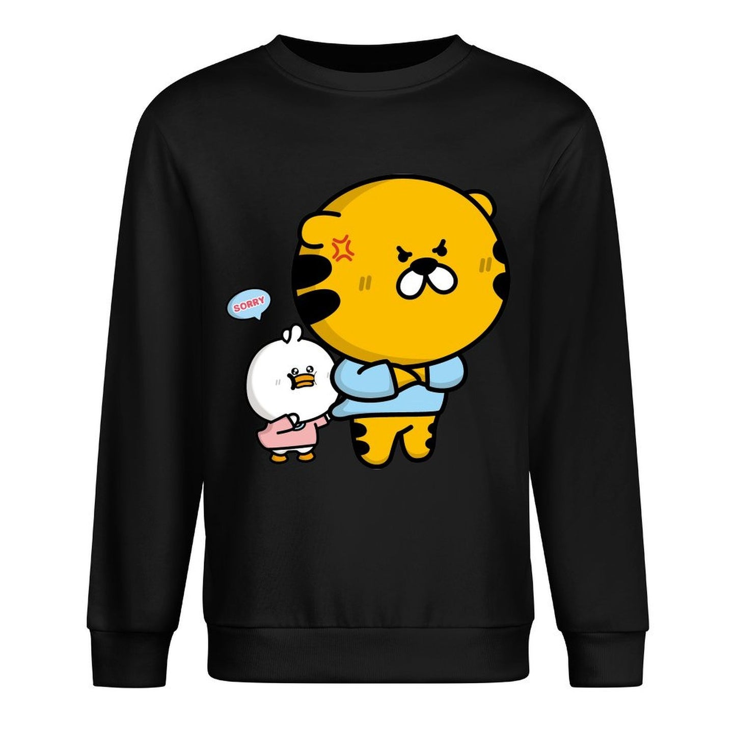 Front Patterned Long Sleeve TopDouble-Stitched Softstyle