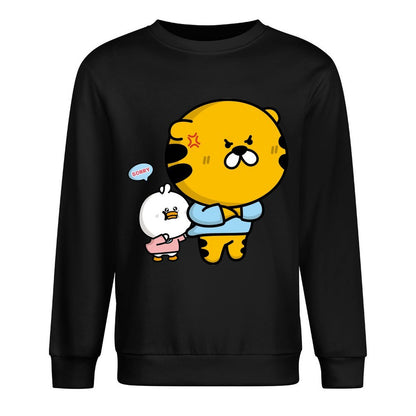 Front Patterned Long Sleeve TopDouble-Stitched Softstyle