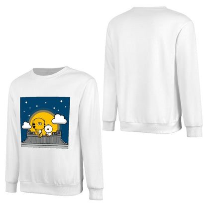 Front Patterned Long Sleeve TopEasy-Care Breathable