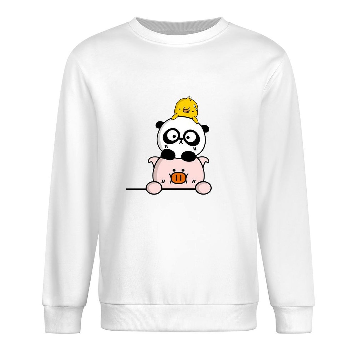 Front Patterned Long Sleeve TopDurable LooseFit