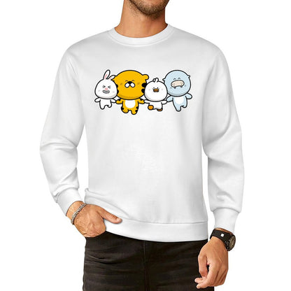 Front Patterned Long Sleeve TopCrewneck Minimalist