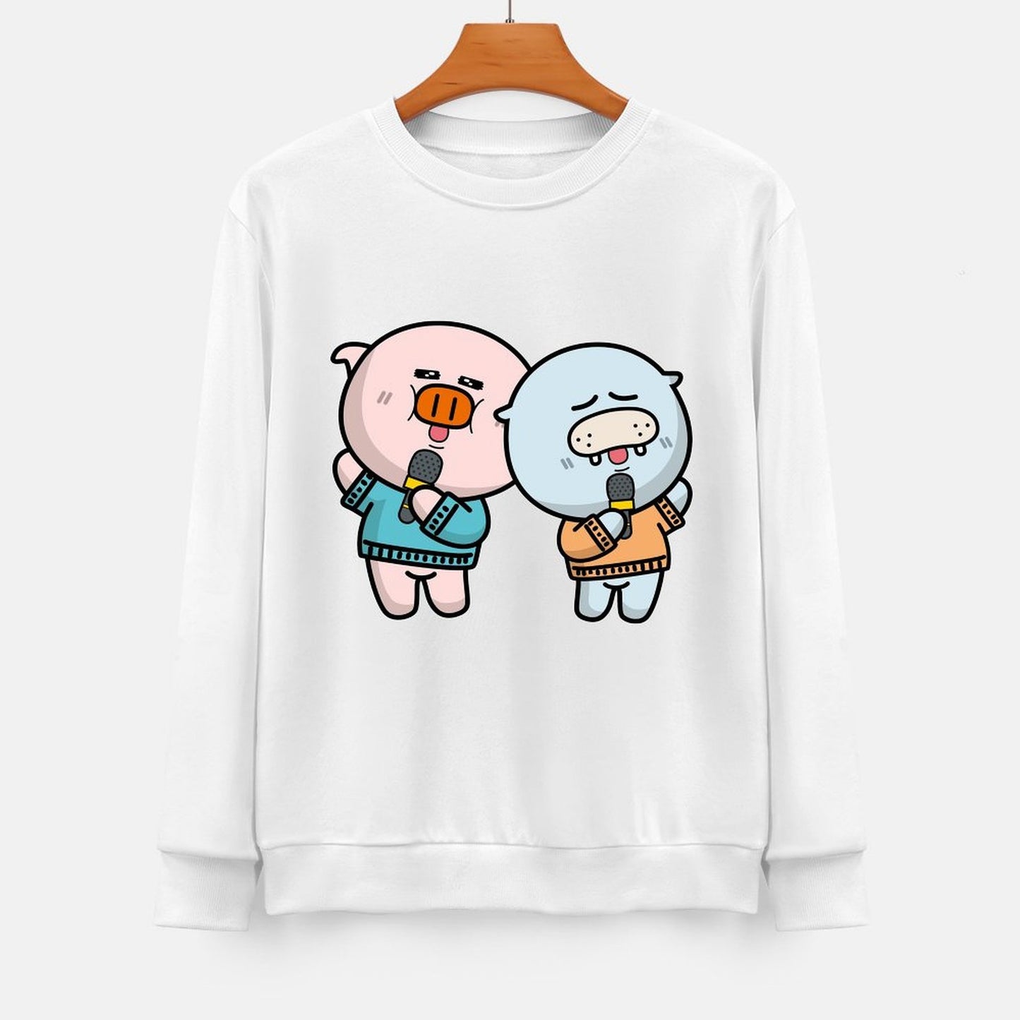 Front Patterned Long Sleeve TopSoftFeel Long Lasting