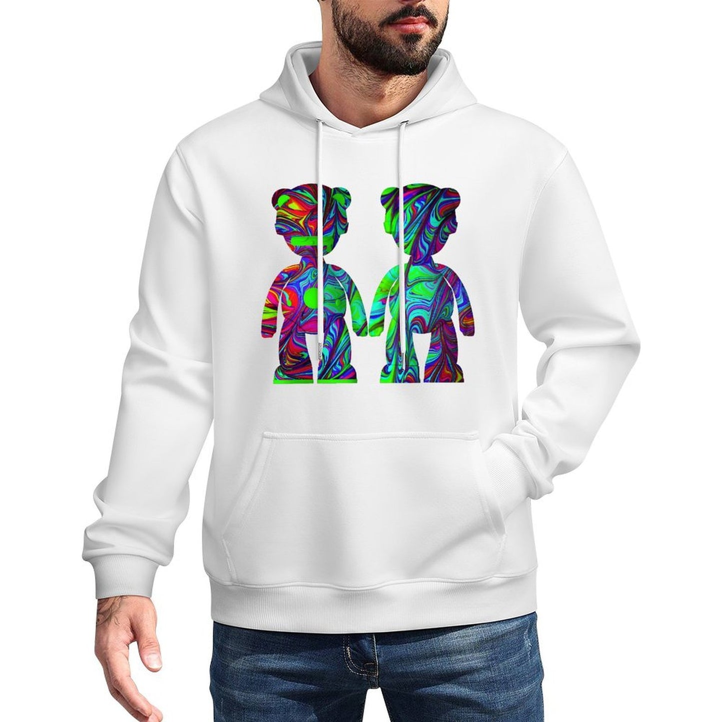 Hoodie Front PatternPrinting Slim Fit