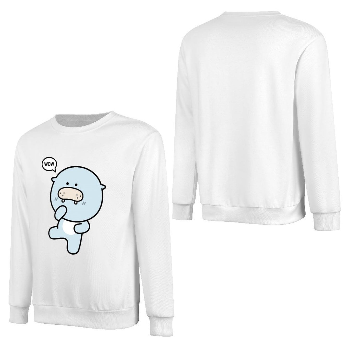 Front Patterned Long Sleeve TopDouble-Stitched SimpleFit