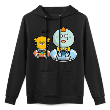 Printed Retro Front Graphic Hoodies