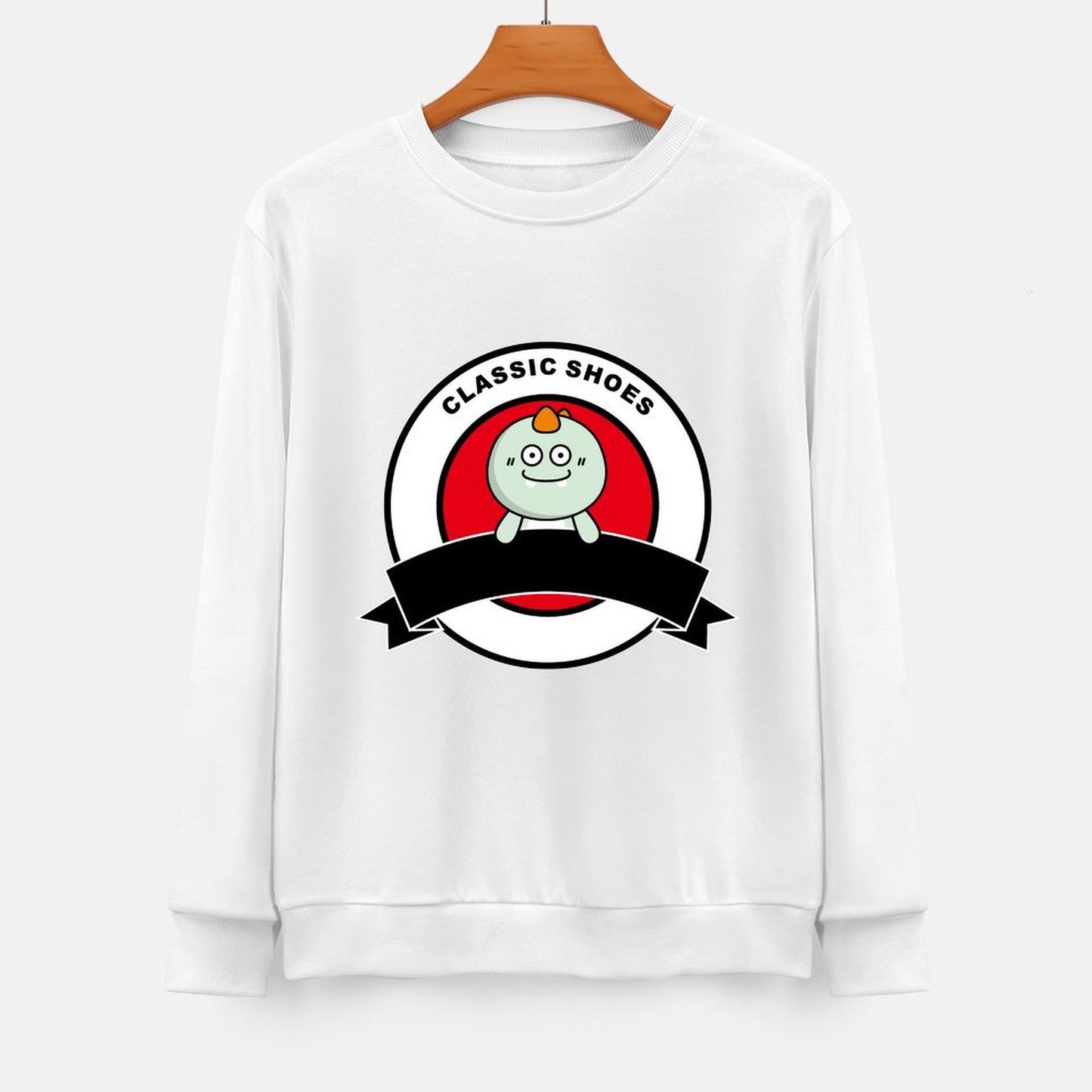 Front Patterned Long Sleeve TopBasic ClassicStyle