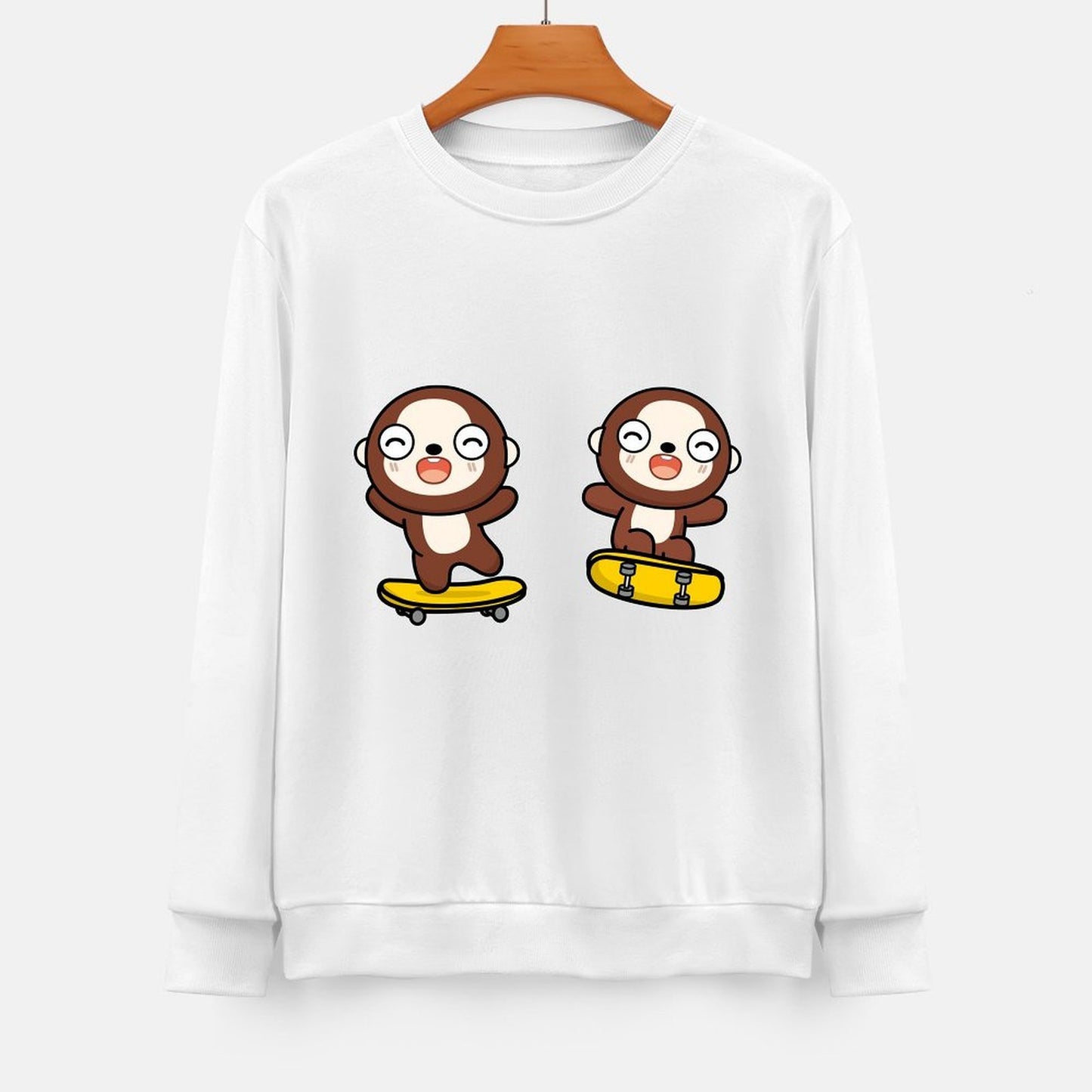 Front Patterned Long Sleeve TopPromotional Colorfast