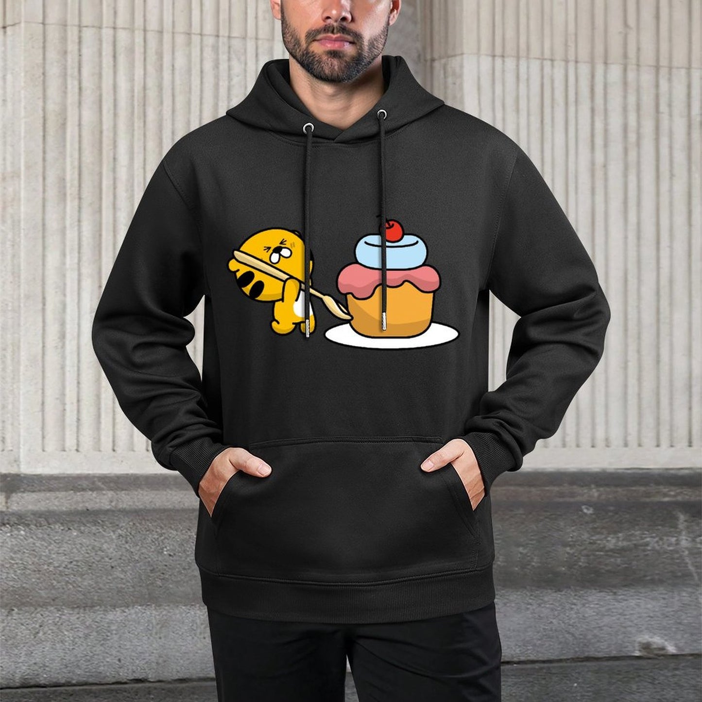 Solid SoftLine Front Graphic Hoodies