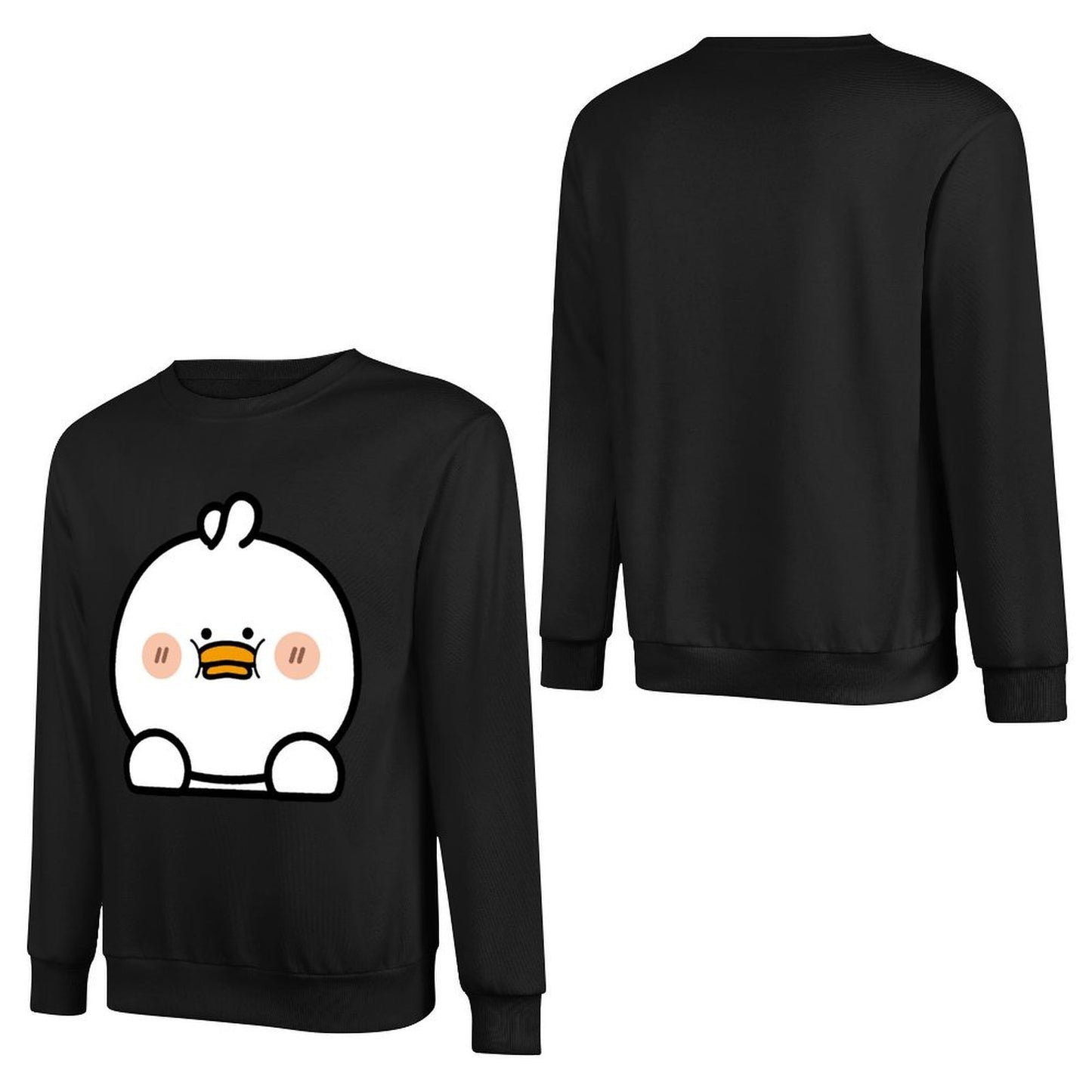 Front Patterned Long Sleeve TopTear-Resistant Unisex