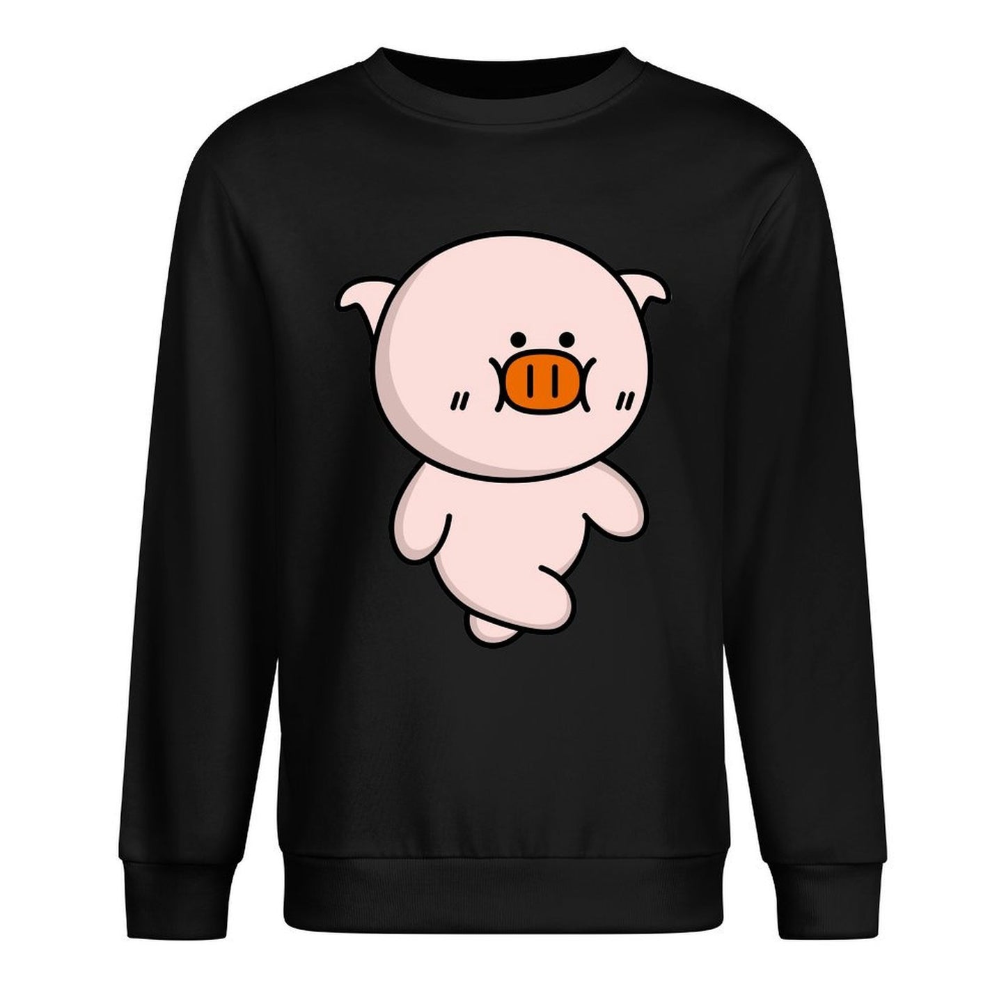 Front Patterned Long Sleeve TopFitted SoftFeel