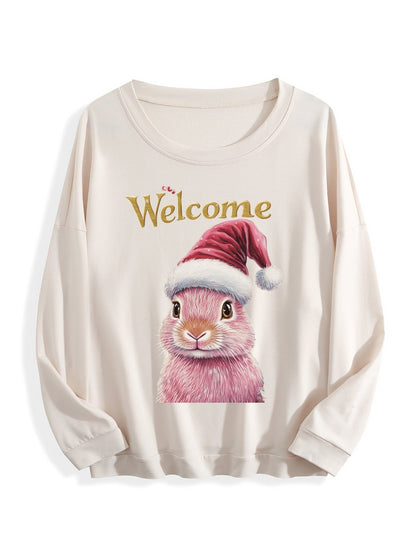 Customizable Christmas-themed bunny