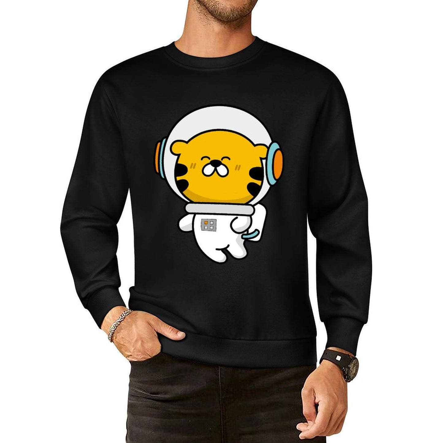 Front Patterned Long Sleeve TopStudio Colorfast