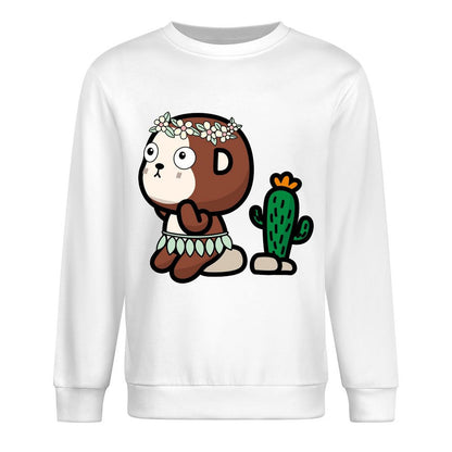 Front Patterned Long Sleeve TopLong Lasting Relaxed Fit